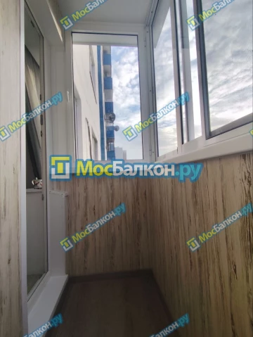 Отделка балкона и лоджии пластиковыми ПВХ панелями в Московском от компании МосБалкон