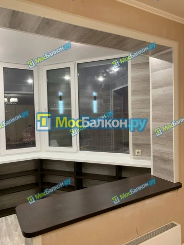 Объединение балкона и лоджии с комнатой в  Московском