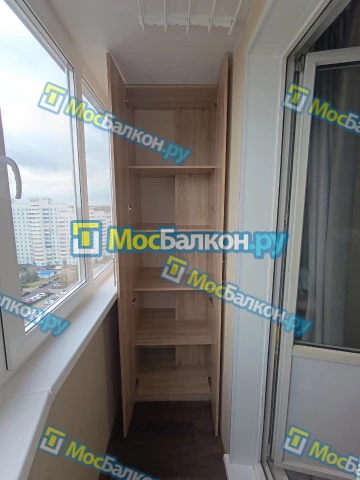 Шкаф на балкон купить в Московском на заказ недорого от МосБалкон